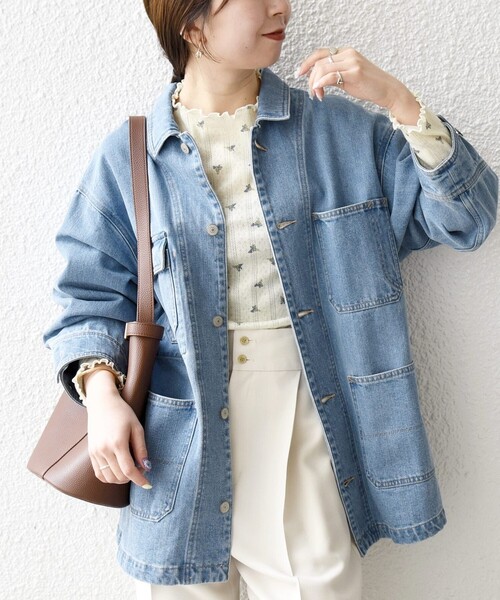 SHIPS any デニムジャケット gジャン any:「洗濯機可能」ルーズ デニム