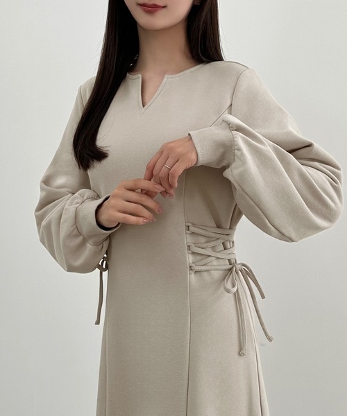 「CENEA」 コンビワンピース SMALL グレイッシュベージュ レディース_画像9