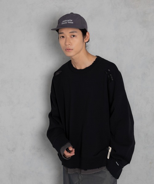 「ADAM PATEK」 スウェットカットソー 2 ブラック レディース_画像6