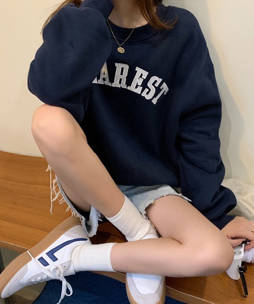 「Chaco closet」 スウェットカットソー FREE ネイビー レディース_画像5