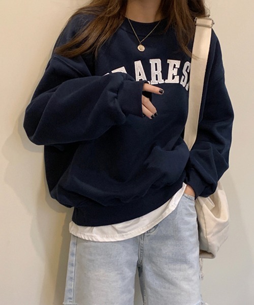 「Chaco closet」 スウェットカットソー FREE ネイビー レディース_画像9