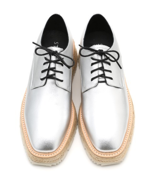「STACCATO」 シューズ 24.5cm シルバー レディース_画像4
