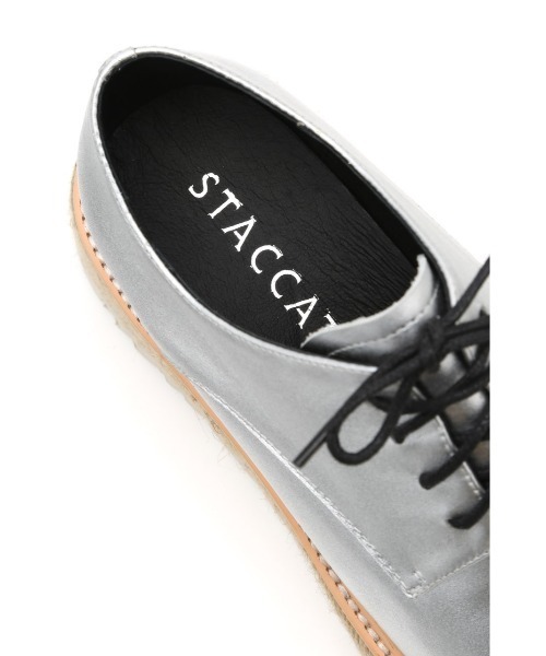 「STACCATO」 シューズ 24.5cm シルバー レディース_画像7