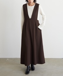 「for/c」 サロペットスカート L ブラウン レディースの画像3