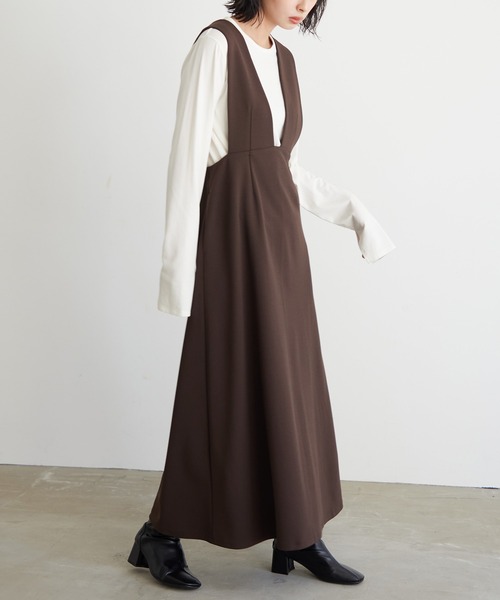 「for/c」 サロペットスカート L ブラウン レディース_画像5