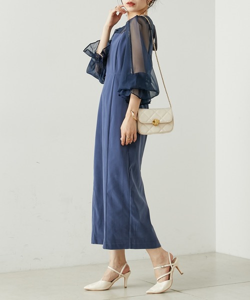 「Chico」 長袖ワンピース FREE グリーン系その他 レディース_画像3