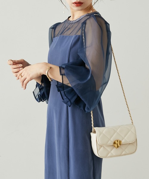 「Chico」 長袖ワンピース FREE グリーン系その他 レディース_画像7