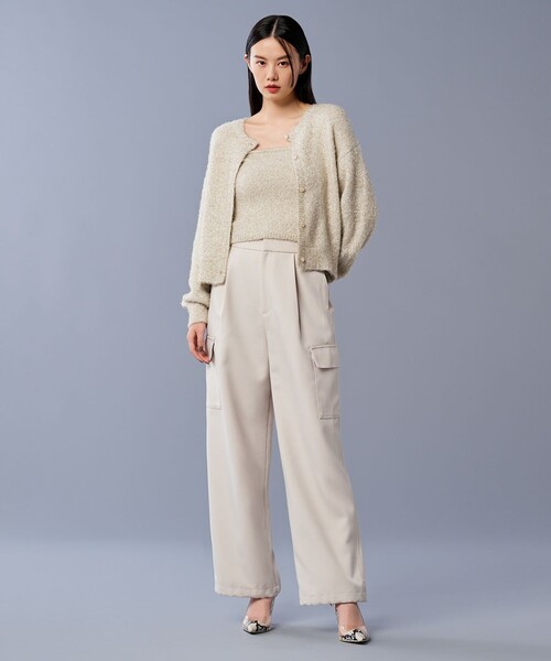 「uncrave」 ニットカーディガン 2 シルバー レディース_画像2