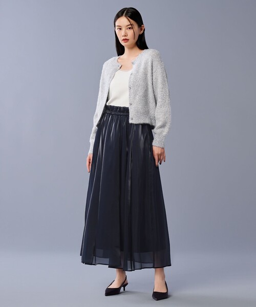 「uncrave」 ニットカーディガン 2 シルバー レディース_画像4