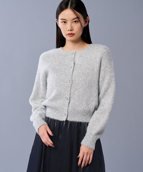 「uncrave」 ニットカーディガン 2 シルバー レディース_画像6