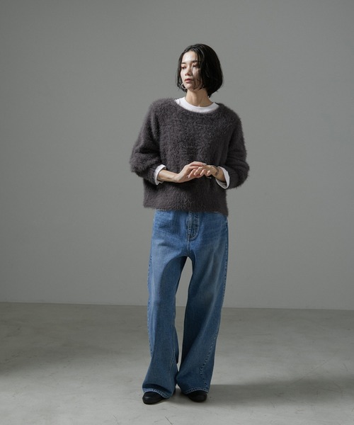 「SALON adam et rope'」 長袖ニット FREE ベージュ系その他 レディース_画像6