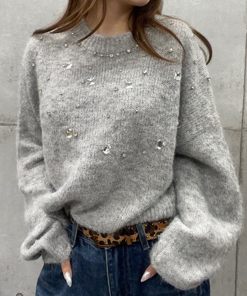 「ROGER AND RAW」 長袖ニット FREE ライトパープル レディース_画像6