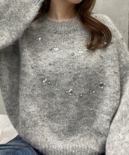 「ROGER AND RAW」 長袖ニット FREE ライトパープル レディース_画像7