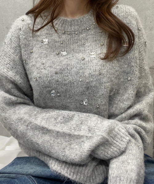 「ROGER AND RAW」 長袖ニット FREE ライトパープル レディース_画像8