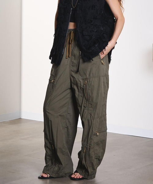 パンツ (CREOLME)MILITARY WIDE LEG PANTS レディース