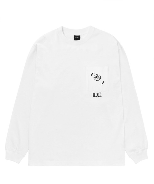 「HUF」 長袖Tシャツ LARGE ホワイト メンズ_画像2