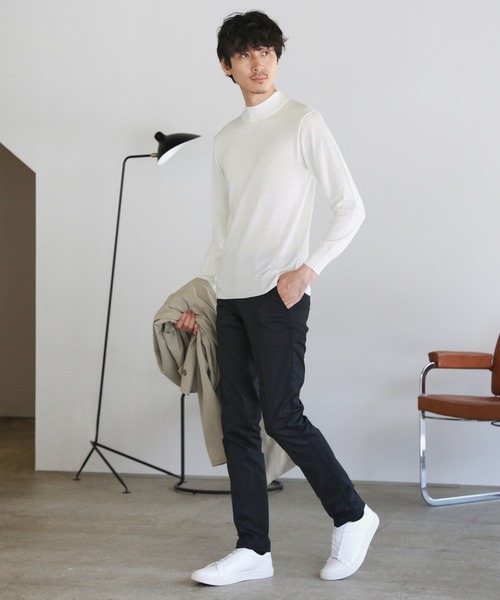 「SPU」 長袖ニット M チャコール メンズ_画像3