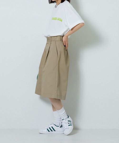 「PUBLUX」 半袖Tシャツ フリ- ブラック レディース_画像2