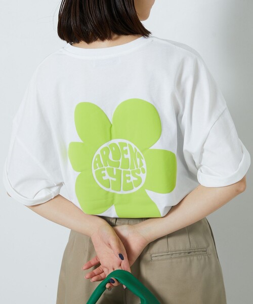 「PUBLUX」 半袖Tシャツ フリ- ブラック レディース_画像3