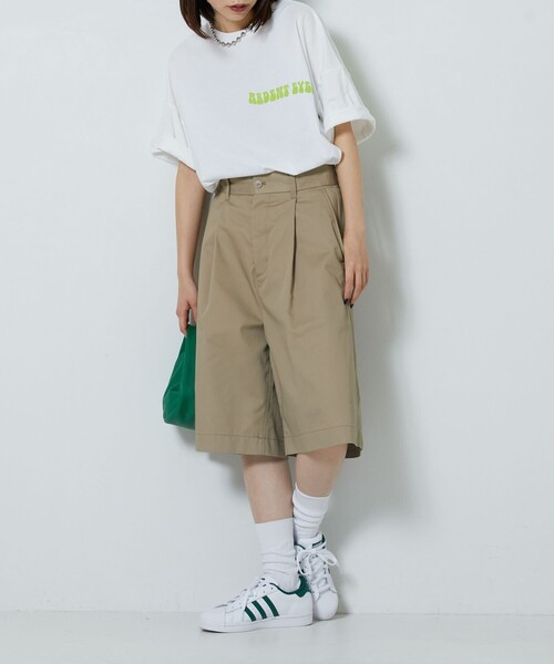 「PUBLUX」 半袖Tシャツ フリ- ブラック レディース_画像7