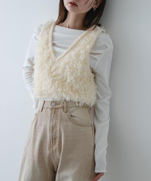 かぐれ　2WAY綿麻ニットベスト　IVORY かぐれ 2WAY綿麻ニットベスト IVORY 楽天市場】リネンコットンニット
