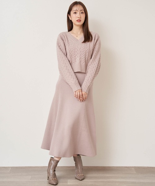 「NOELA」 コンビワンピース M ブラウン レディース_画像2