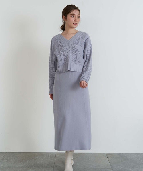 「NOELA」 コンビワンピース M ブラウン レディース_画像5