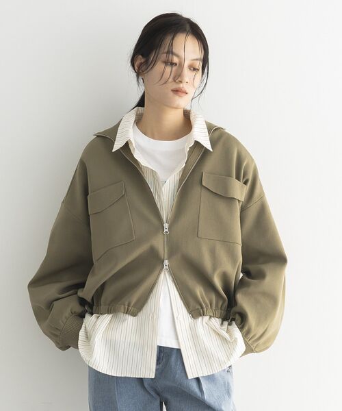 ブルゾン アウター 総針ニットWzipブルゾン2 レディース : ZOZOTOWN 