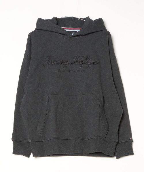 「TOMMY HILFIGER」 プルオーバーパーカー MEDIUM スミクロ メンズ