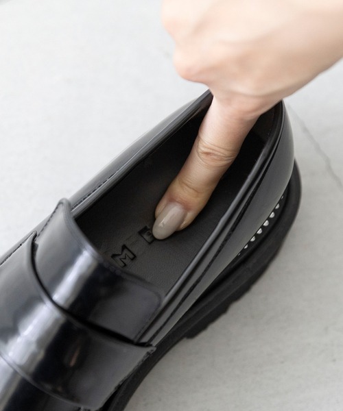 「menue」 シューズ 23.5cm ブラック レディース_画像6