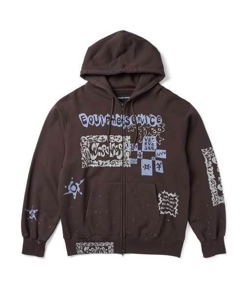 YESEYESEE（イエスアイシー） パーカー Scanned Zip-up Hoodie メンズ