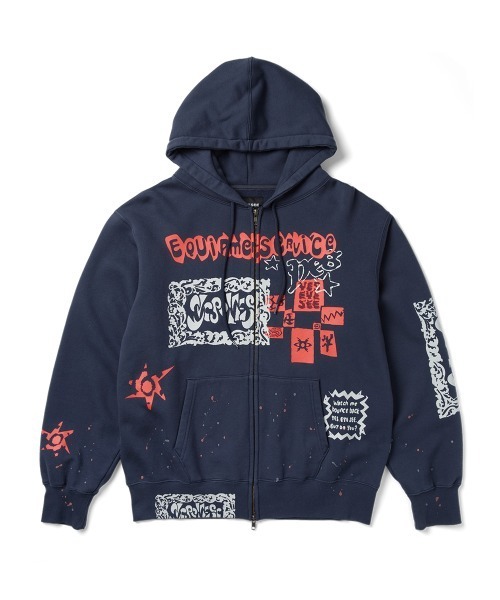 YESEYESEE（イエスアイシー） パーカー Scanned Zip-up Hoodie メンズ