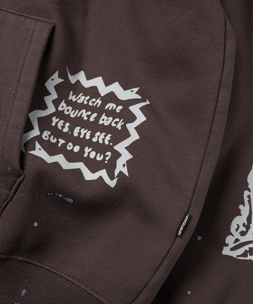 新品 覗き見 アイズ EYES 目 ジッパー プリント ジップアップ パーカー YESEYESEE（イエスアイシー） パーカー Scanned Zip-up Hoodie メンズ