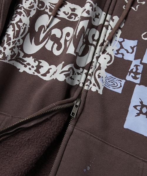 YESEYESEE（イエスアイシー） パーカー Scanned Zip-up Hoodie メンズ