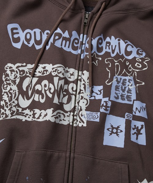 YESEYESEE（イエスアイシー） パーカー Scanned Zip-up Hoodie メンズ