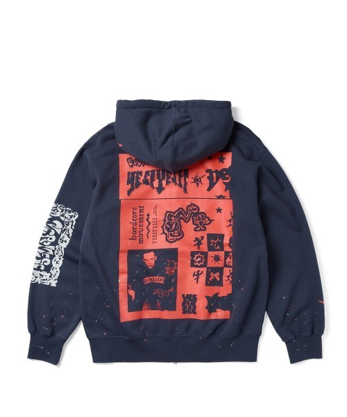 YESEYESEE（イエスアイシー） パーカー Scanned Zip-up Hoodie メンズ