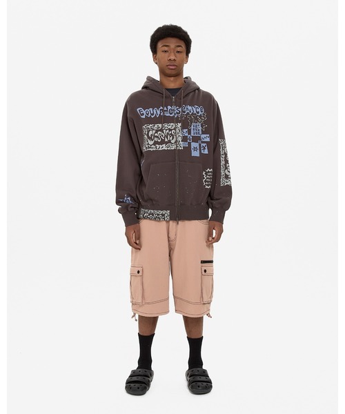 著名人多数着用 N!CE パーカー M YESEYESEE（イエスアイシー） パーカー Scanned Zip-up Hoodie メンズ