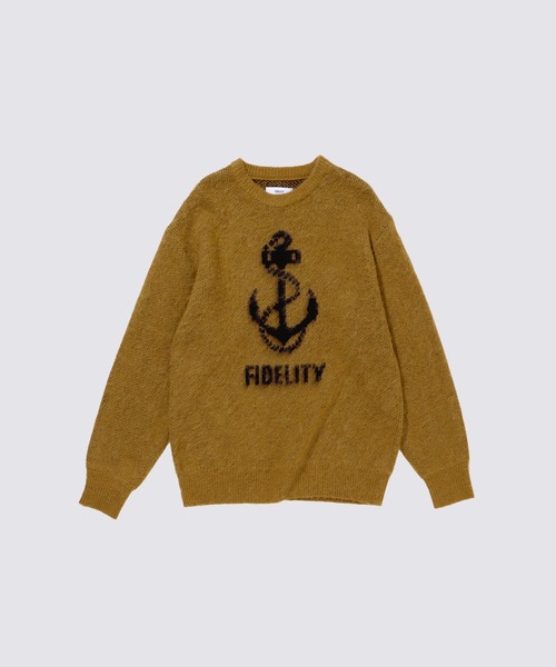 「FIDELITY」 長袖ニット FREE ネイビー メンズ_画像6