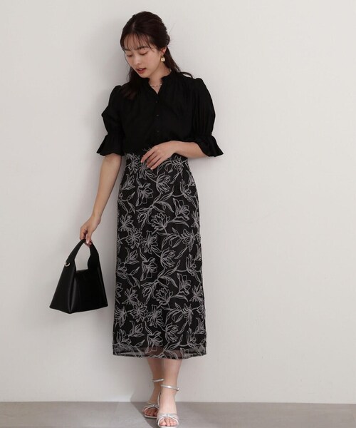 「PROPORTION BODY DRESSING」 タイトスカート MEDIUM ブラック レディースの画像