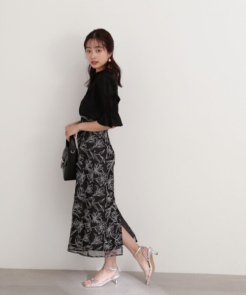 「PROPORTION BODY DRESSING」 タイトスカート MEDIUM ブラック レディースの画像