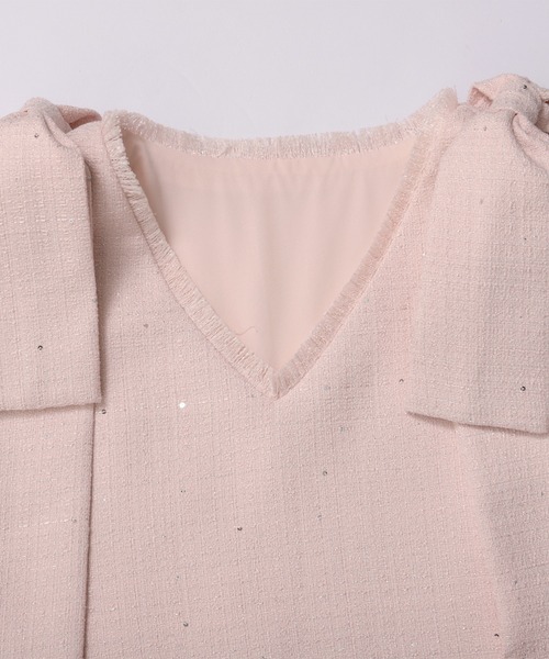 MERAKI ベスト ジレ ツイードリボンジレ レディース : ZOZOTOWN Yahoo