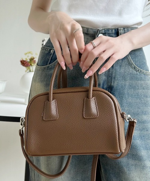 Ada. ショルダーバッグ バッグ 2WAY ダブルハンドル スクエア ミニ