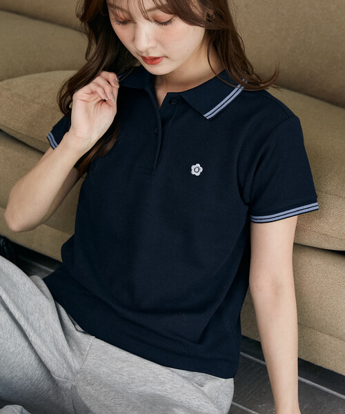 MARY QUANT 黒 ポロシャツ 半袖 MARY QUANT（マリークヮント） ポロシャツ ポロ マリークワント