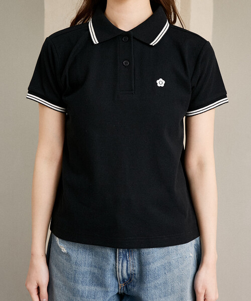 MARY QUANT 黒 ポロシャツ 半袖 MARY QUANT（マリークヮント） ポロシャツ ポロ マリークワント