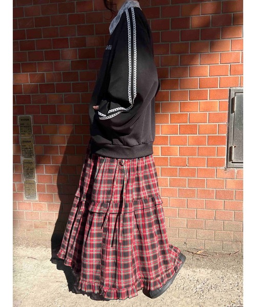 「WC」 フレアスカート FREE ネイビー レディース_画像5