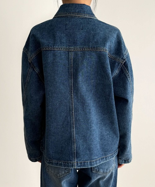 「CANAL JEAN」 デニムジャケット ONE SIZE インディゴブルー レディースの画像