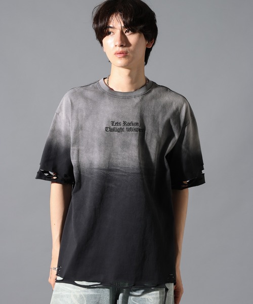 LAND MUSEUM tシャツ LAND MUSEUM／グラデダメージTシャツ メンズ