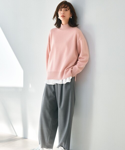 「23区」 長袖カットソー 40 ネイビー レディース_画像5