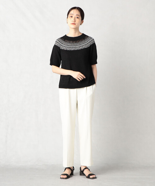 「Comme ca Mature」 パンツ LARGE ネイビー レディース_画像2