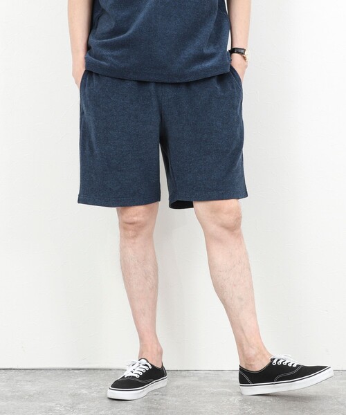 SCULPTOR ネイビー PSYCOショートパンツ NOLLEY'S（ノーリーズ） パンツ 「セットアップ対応」パイルショーツ